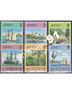 Timbres de JERSEY n° 222 à 227 - OPERATION DRAKE