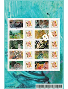 Feuille n°3866B,Impressionnistes,perso,collection timbre france
