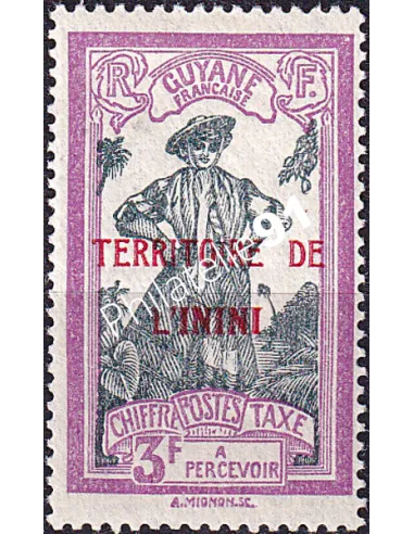 ININI, Timbre-taxe n° 9a charnière, collection timbres colonies françaises