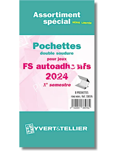 Assortiment Yvert&Tellier de pochettes France adhésifs 2024 1er semestre