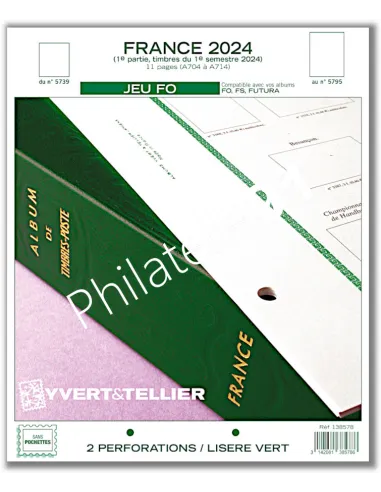 Jeu Yvert et Tellier FRANCE FO 2024, matériel philatélique