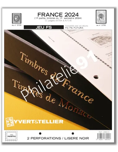 Jeu Yvert et Tellier France FS 2024, matériel philatélique
