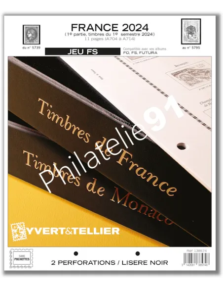 Jeu Yvert et Tellier France FS 2024, matériel philatélique