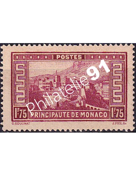 Timbre n° 128 charnière, collection timbres Monaco