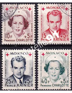 n° 334A à 337A oblitérés, collection timbres Monaco