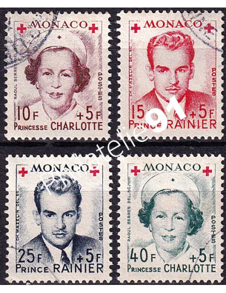 n° 334A à 337A oblitérés, collection timbres Monaco
