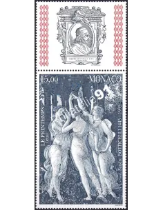 n° 2010 neuf, avec vignette, collection timbres Monaco