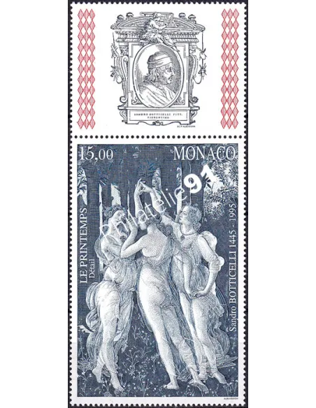 n° 2010 neuf, avec vignette, collection timbres Monaco