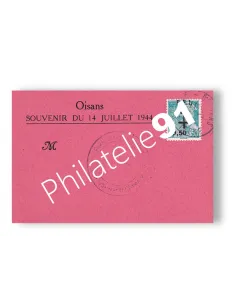 Carte souvenir, Libération de Bourg d'Oisans, lettres France