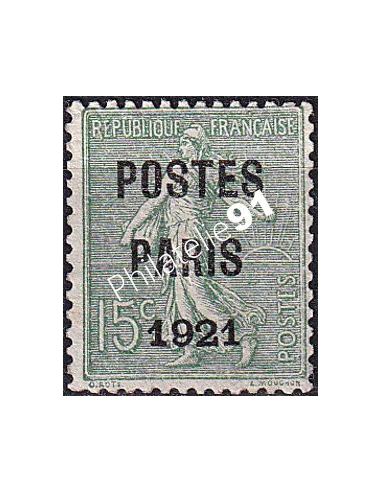 Timbre préoblitéré n°  28 charnière, signé, Timbres France