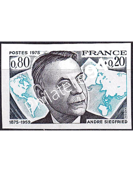 Timbre n° 1858a non dentelé neuf, collection timbres France