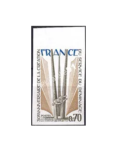 Timbre n° 1854a non dentelé neuf, collection timbres France