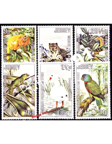 JERSEY - n°   308 à 313 - Protection de la vie sauvage (IV)