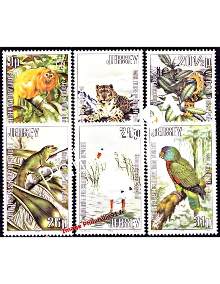 JERSEY - n°   308 à 313 - Protection de la vie sauvage (IV)