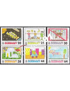 GUERNESEY - n°  849 à 854 ** -  Dessins d'enfants sur l'avenir