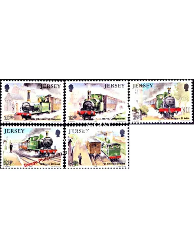 JERSEY - n°   349 à 353 - Trains historiques de Jersey