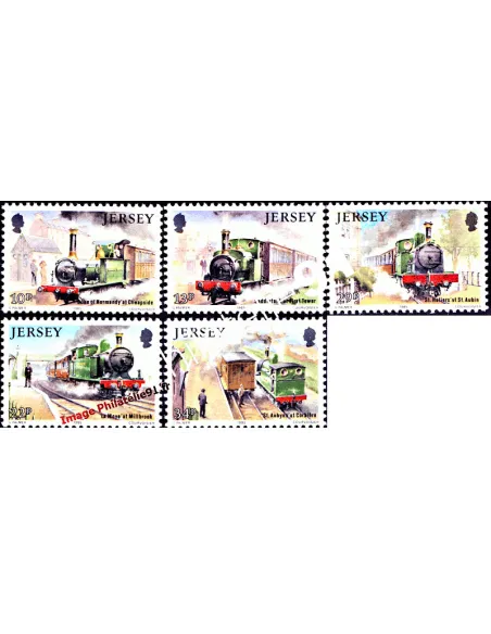 JERSEY - n°   349 à 353 - Trains historiques de Jersey
