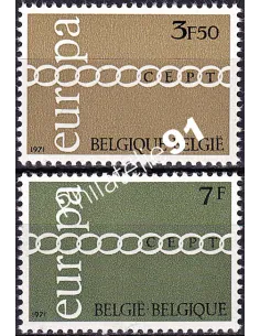 Belgique, n° 1578 à 1579 , collection timbres Europa