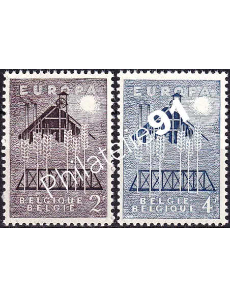 Belgique, n° 1025 à 1026 , collection timbres Europa