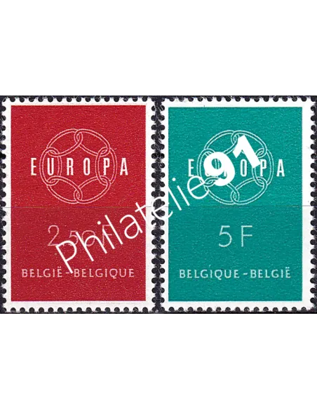 Belgique, n° 1111 à 1112 , collection timbres Europa