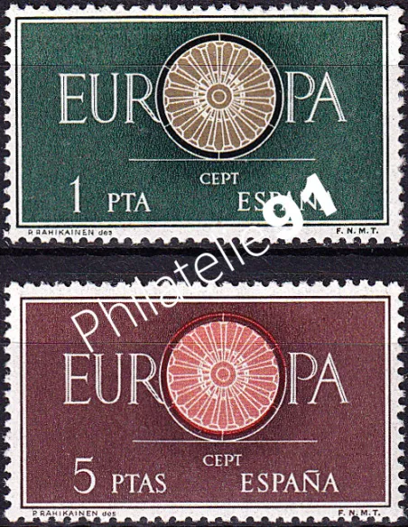 Espagne, n° 975 à 976, collection timbres Europa