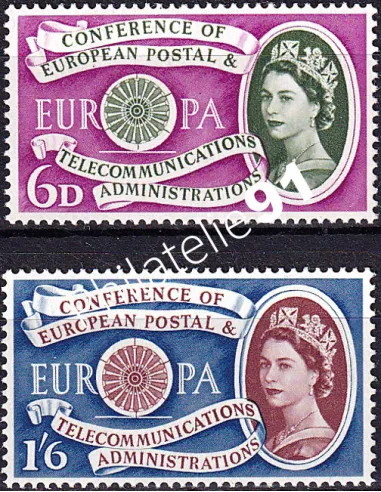 Grande-Bretagne, n° 357 à 358, collection timbres Europa