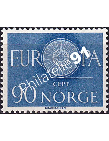Norvège, n° 407, collection timbres Europa