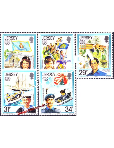 JERSEY - n°   344 à 348 - Année internationale de la Jeunesse