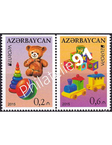 Azerbaïdjan, n° 898a à 899a, Paire issue de carnet, timbres Europa