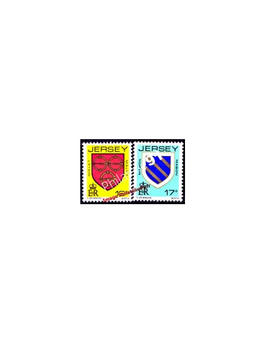 JERSEY - n°   364 - 365 - Blasons des familles de Jersey (IV)