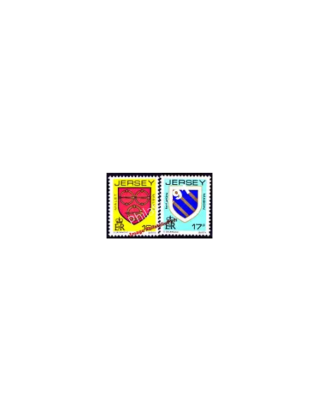 JERSEY - n°   364 - 365 - Blasons des familles de Jersey (IV)