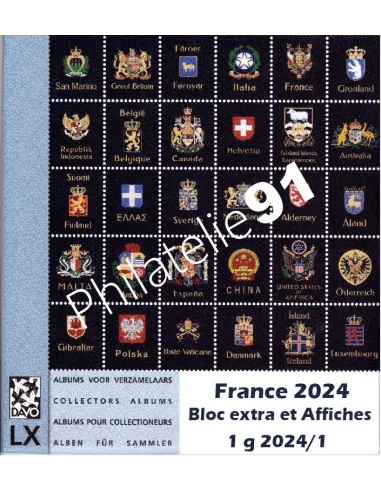 Jeu DAVO France 2024 pour les bloc extra et affiches FRANCE 1 G 2024/1