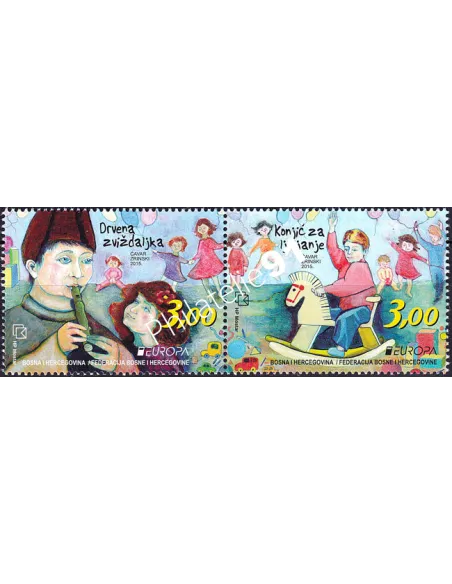 Herceg-Bosna, n° 373 et 374, paire, timbres Europa