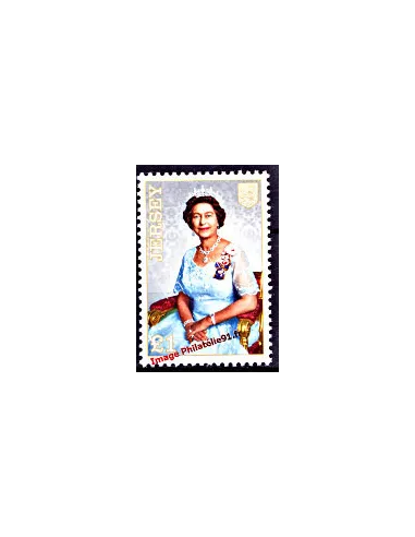 Timbre de JERSEY n° 371 - 60ème anniversaire de S.M. Élisabeth II