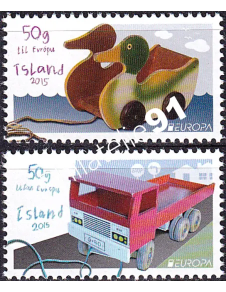 Islande, n° 1386 à 1387, collection timbres d'Europa