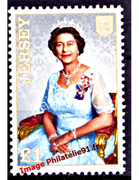 Timbre de JERSEY n° 371 - 60ème anniversaire de S.M. Élisabeth II