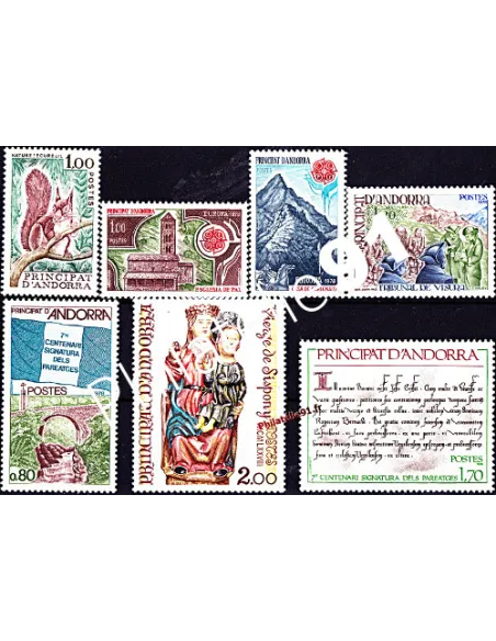 Andorre français - Année complète 1978 - collection timbre andorre