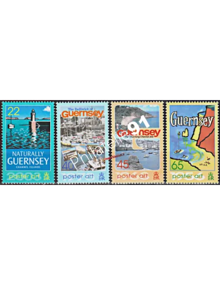 GUERNESEY - n° 979 à 982 - AFFICHES