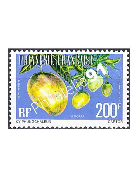 POLYNESIE, Service n° 15B, Collection timbres Dom-Tom