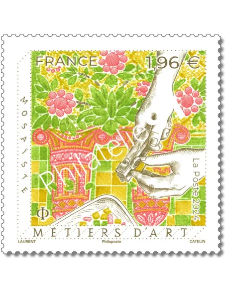 Timbre Les métiers d'Art, Mosaïste, collection timbres France