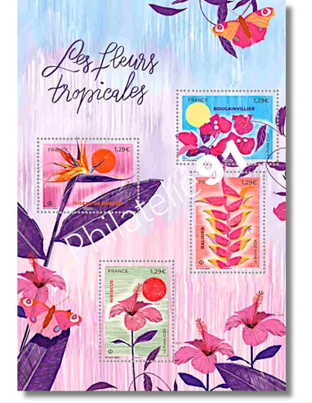 Feuillen° 5751, les fleurs tropicales, collection timbres France