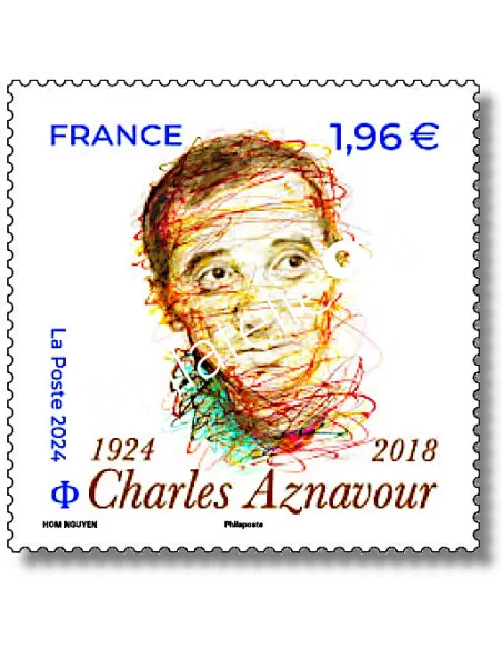 Timbre n° 5777, Charles Aznavour, timbres de France