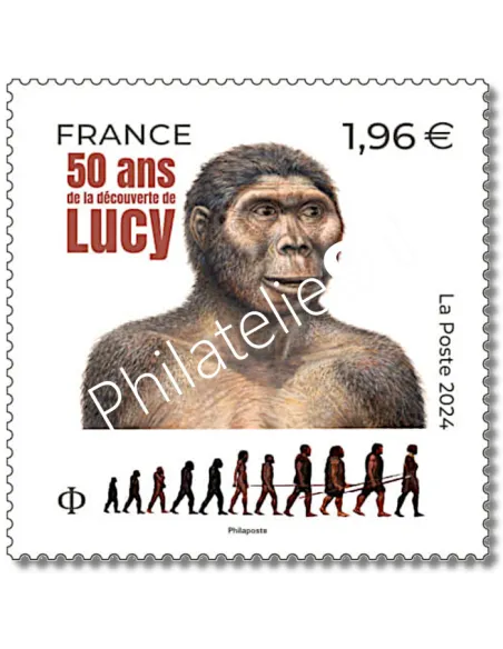 Timbre n° 5794, 50 ans de la découverte de Lucy, timbres de France