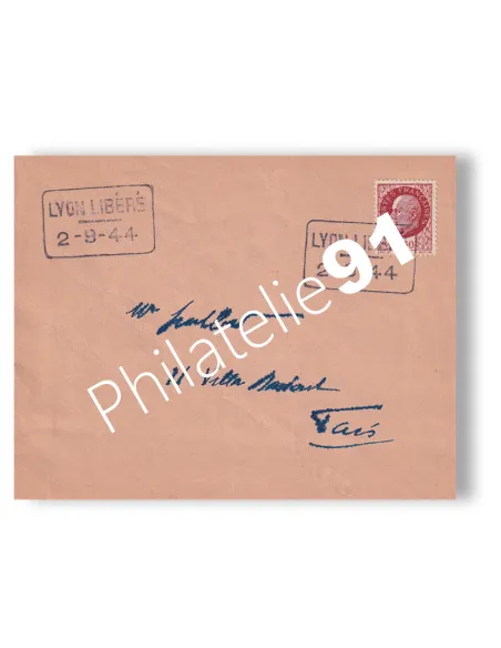 n° 517 oblitéré sur lettre "Lyon libéré", lettres France