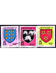 JERSEY - n°  433 à 435 - Blasons des familles de Jersey (VI)