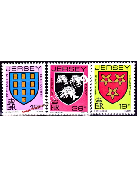 JERSEY - n°  433 à 435 - Blasons des familles de Jersey (VI)