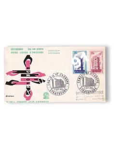 n° 1076 à 1077 oblitérés sur enveloppe 1er Jour, lettres France