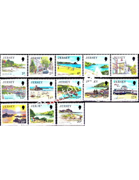 JERSEY n° 457 à 469 - Vues de Jersey (I) - Collection timbres Europe