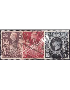 Grande-Bretagne, n° 224 à 226 oblitérés, collection timbres Europe