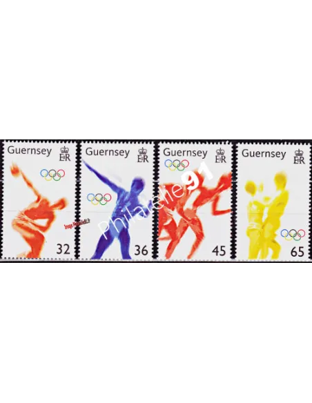 GUERNESEY - n° 1028 à 1031 ** - Jeux Olympiques d'été, à Athènes (Grèce)